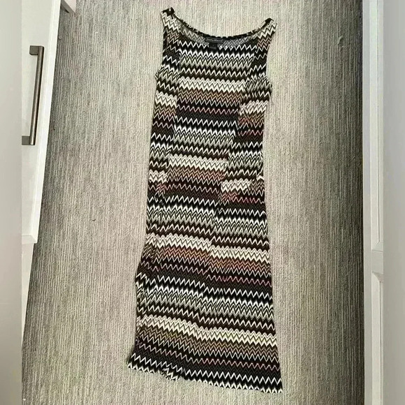 Jessica Howard 70's Chevron shift dress (size M/6) - Picture 2 of 3